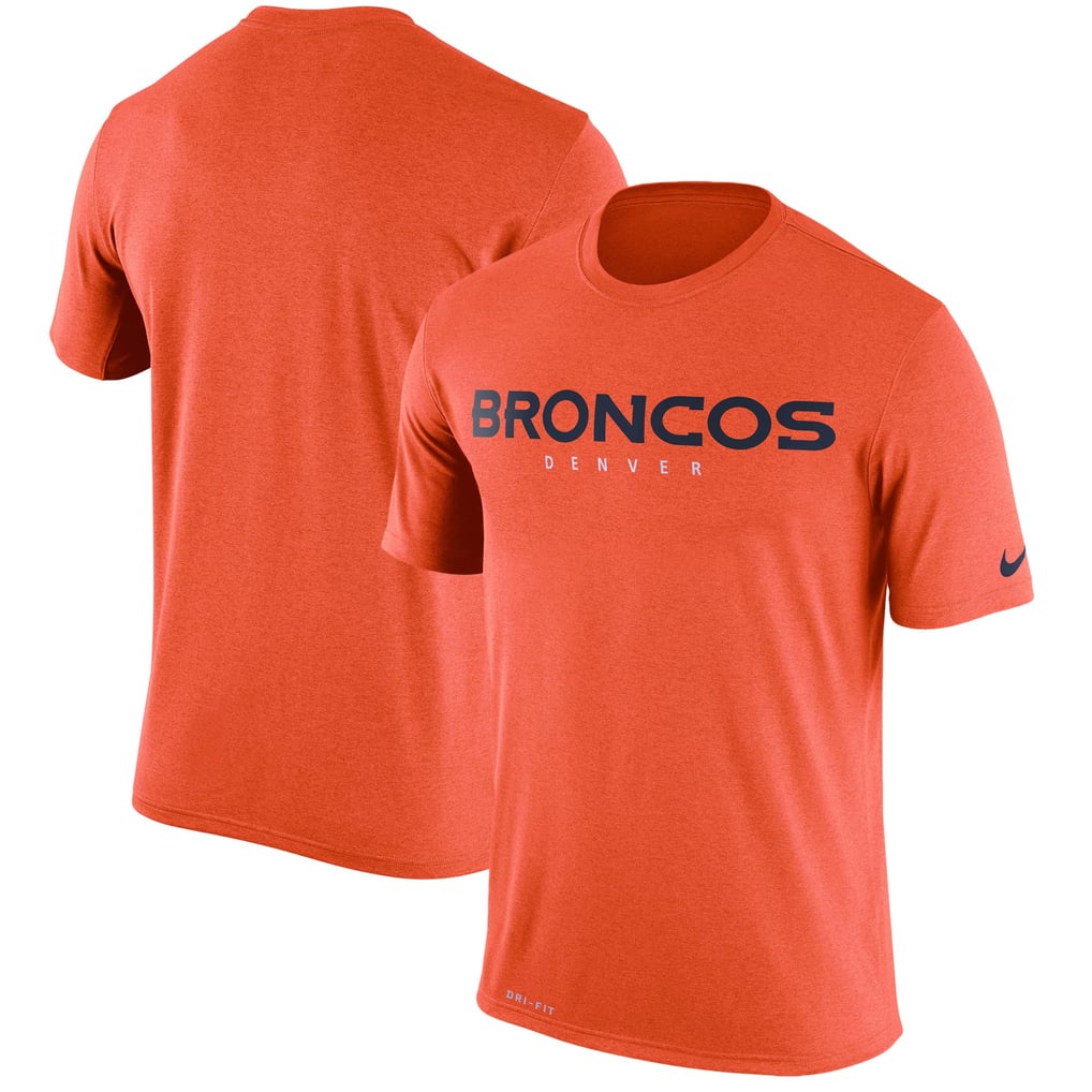 Men's Nike Orange Denver Broncos Legend Wordmark Essential 3 Performance T-Shirt