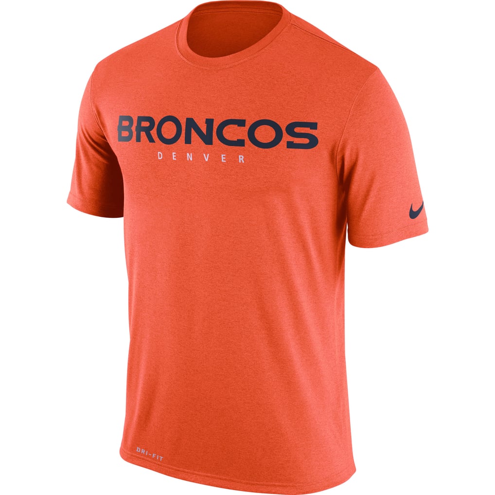 Men's Nike Orange Denver Broncos Legend Wordmark Essential 3 Performance T-Shirt