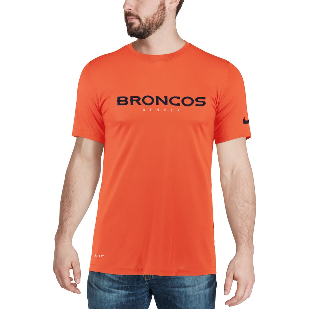 Men's Nike Orange Denver Broncos Legend Wordmark Essential 3 Performance T-Shirt
