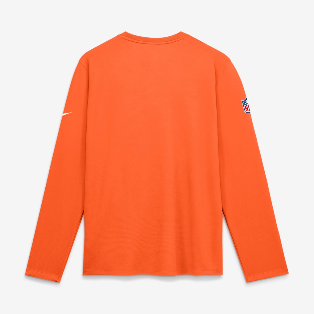 Men's Nike  Orange Denver Broncos Sideline Coaches UV Dri-FIT Long Sleeve Shirt