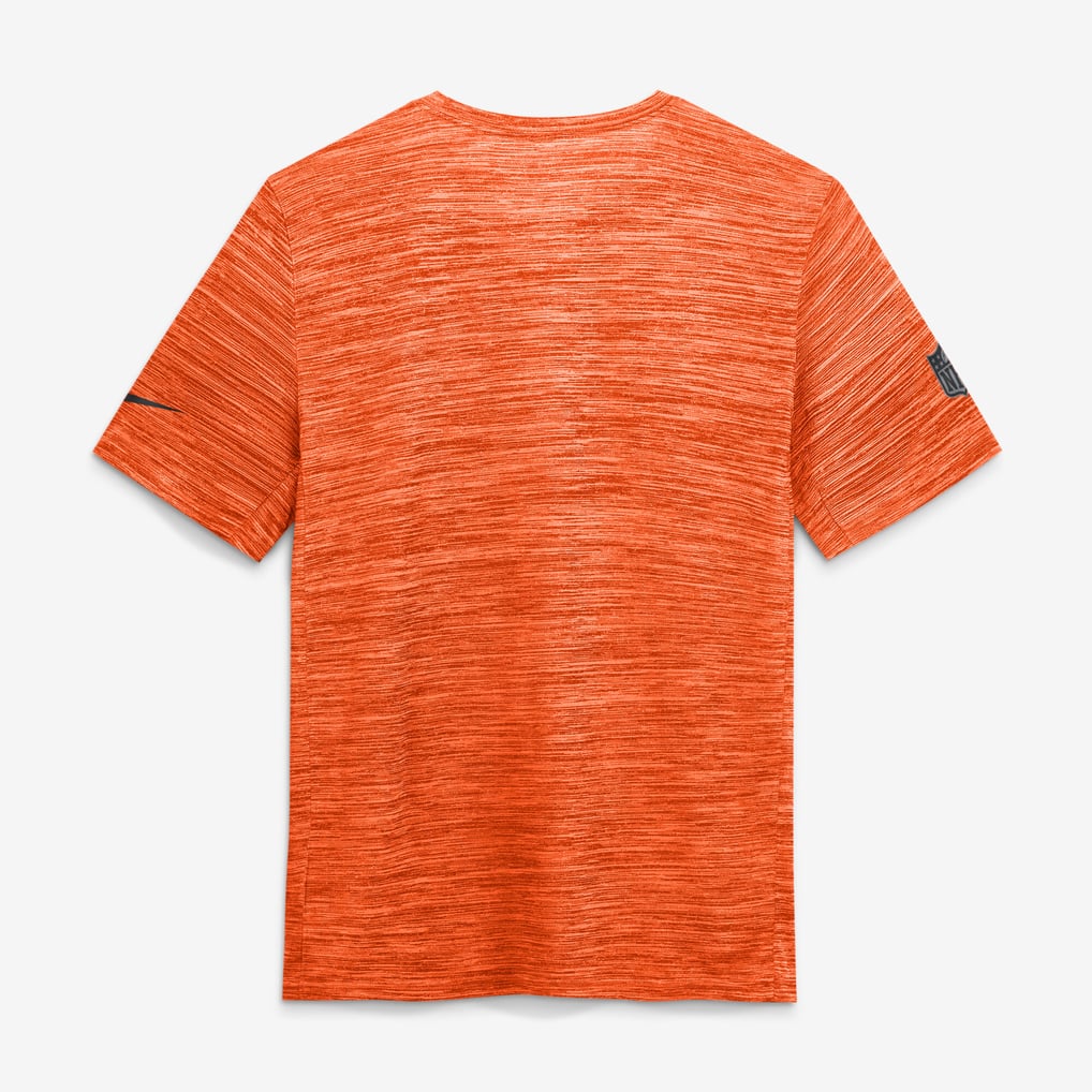 Men's Nike Orange Denver Broncos Sideline Double Covered Dri-FIT Velocity T-Shirt