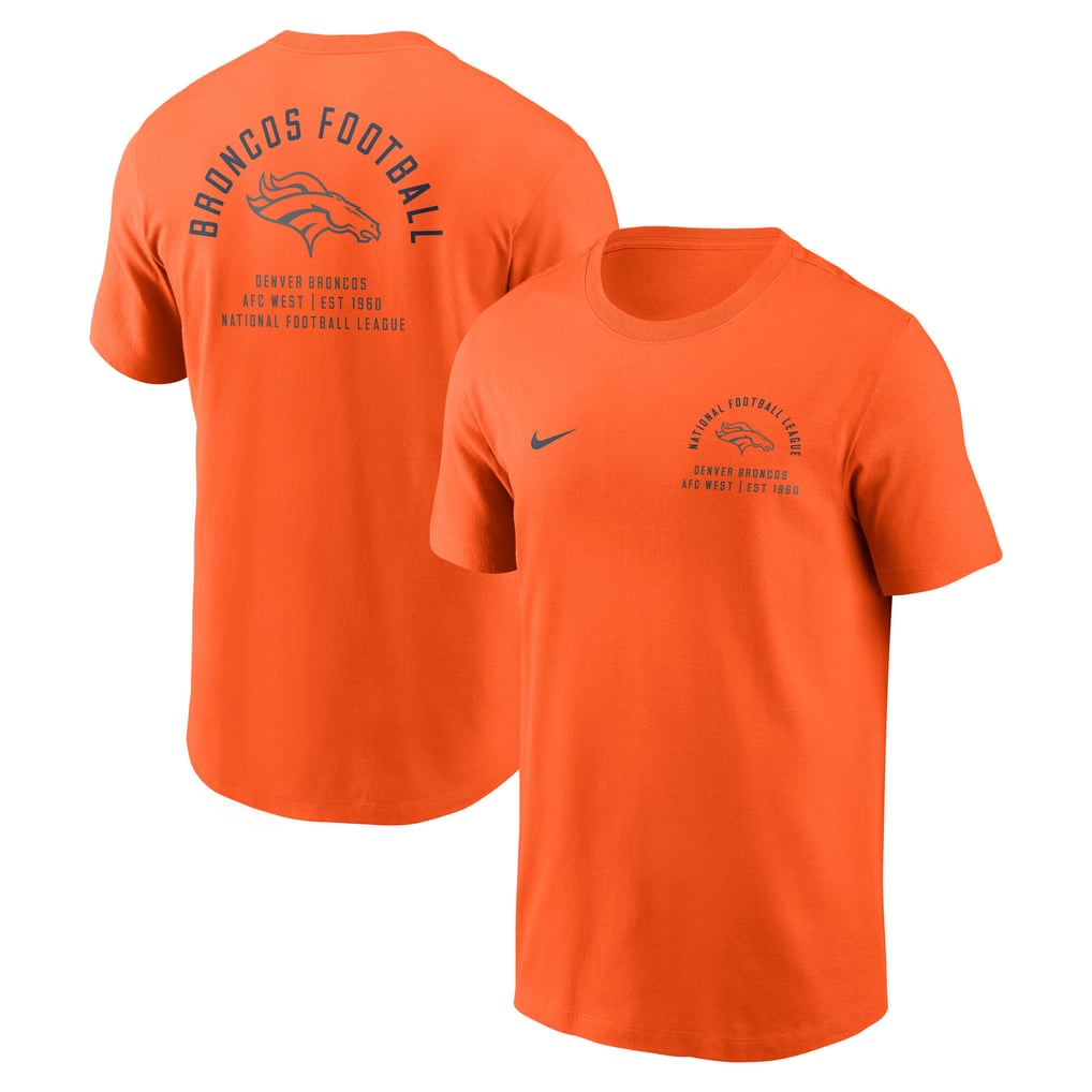 Men's Nike Orange Denver Broncos Split Logo T-Shirt