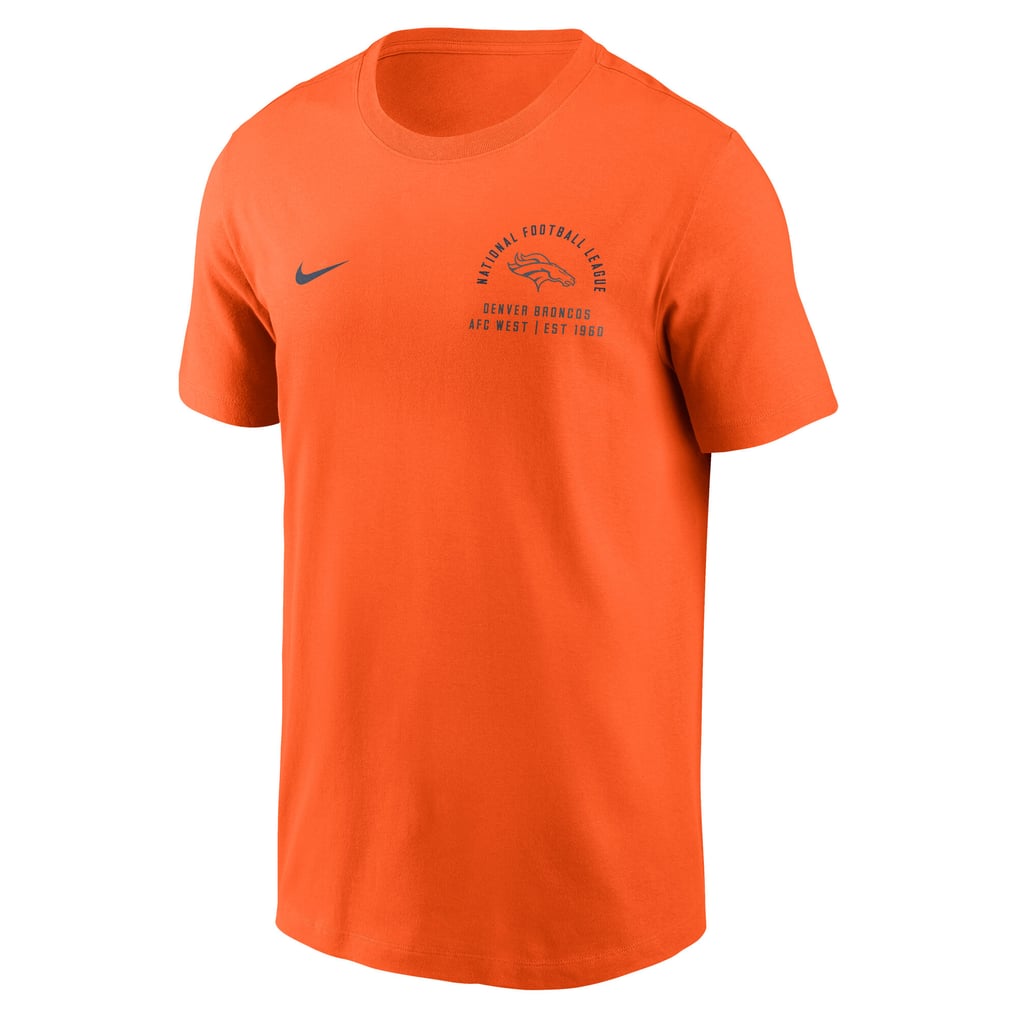 Men's Nike Orange Denver Broncos Split Logo T-Shirt