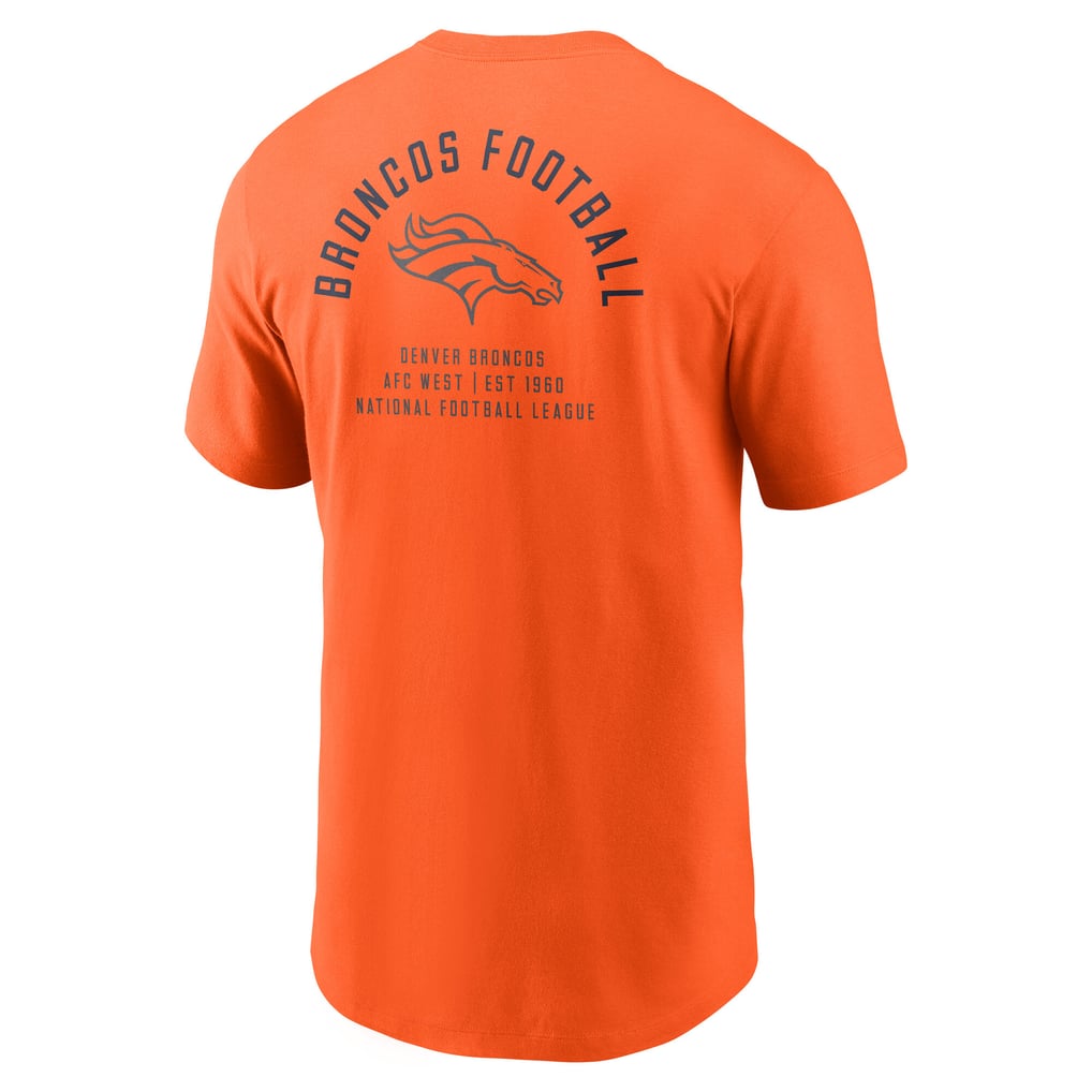 Men's Nike Orange Denver Broncos Split Logo T-Shirt