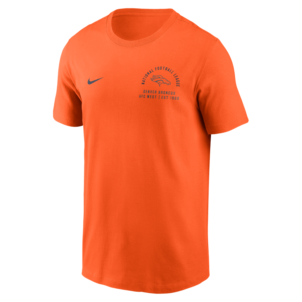 Men's Nike Orange Denver Broncos Split Logo T-Shirt