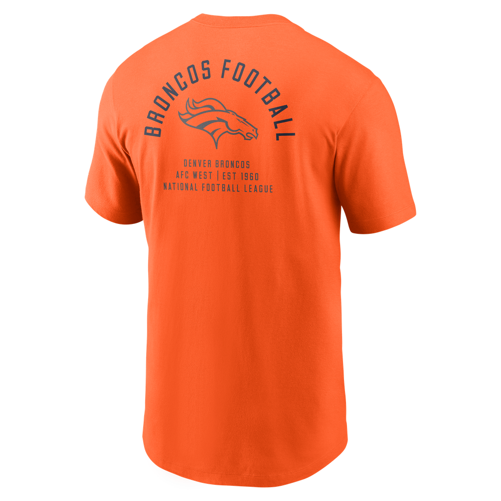 Men's Nike Orange Denver Broncos Split Logo T-Shirt