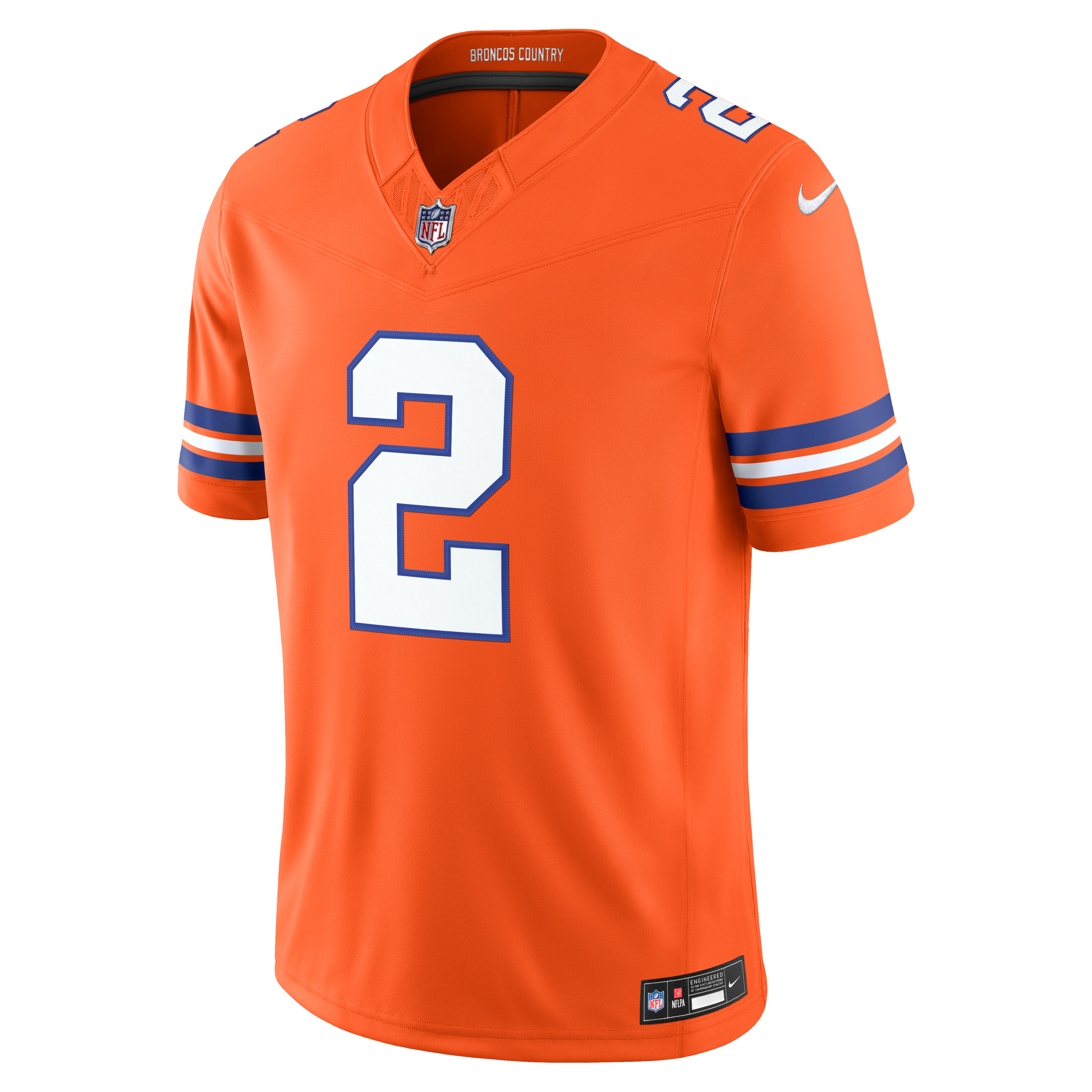 Pat Surtain II Denver Broncos Alternate Mile High Collection 1977 Throwback Vapor F.U.S.E. Stitched Limited Jersey Orange