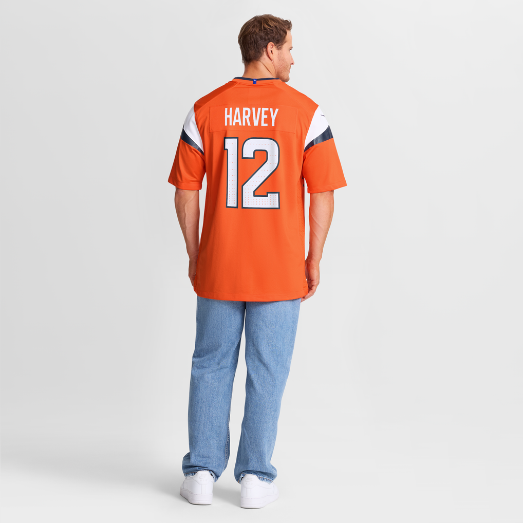 Men's Nike RJ Harvey  Orange Denver Broncos Team Game Jersey