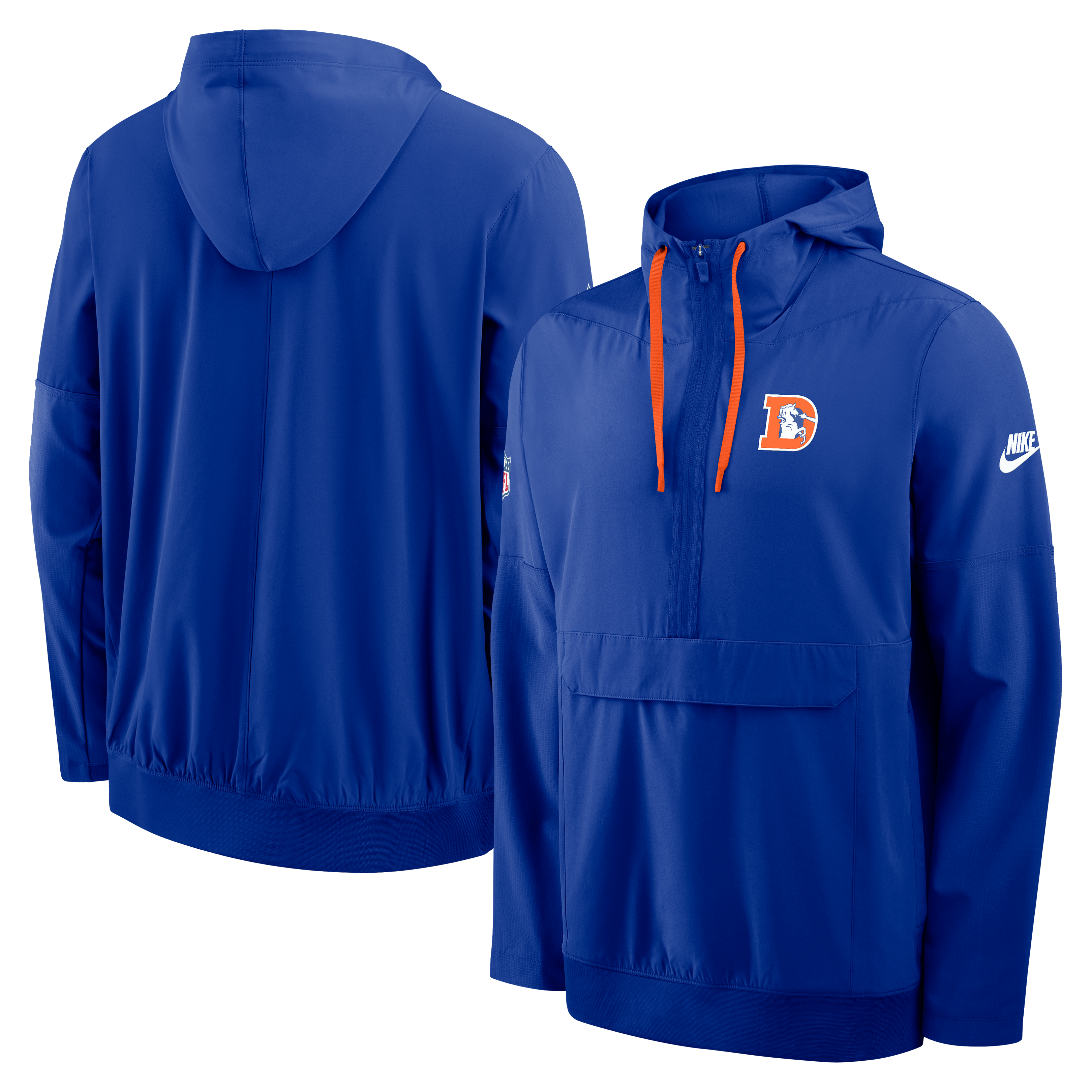 Denver Broncos Nike Alt Anorak Half-Zip Hooded Jacket - Royal