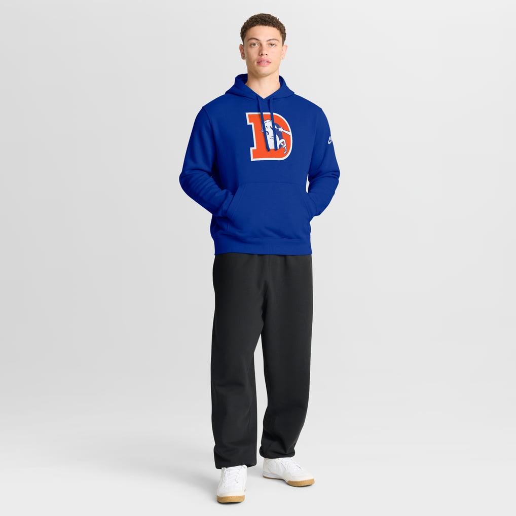 Men's Nike Royal Denver Broncos Club Fleece Pullover Hoodie