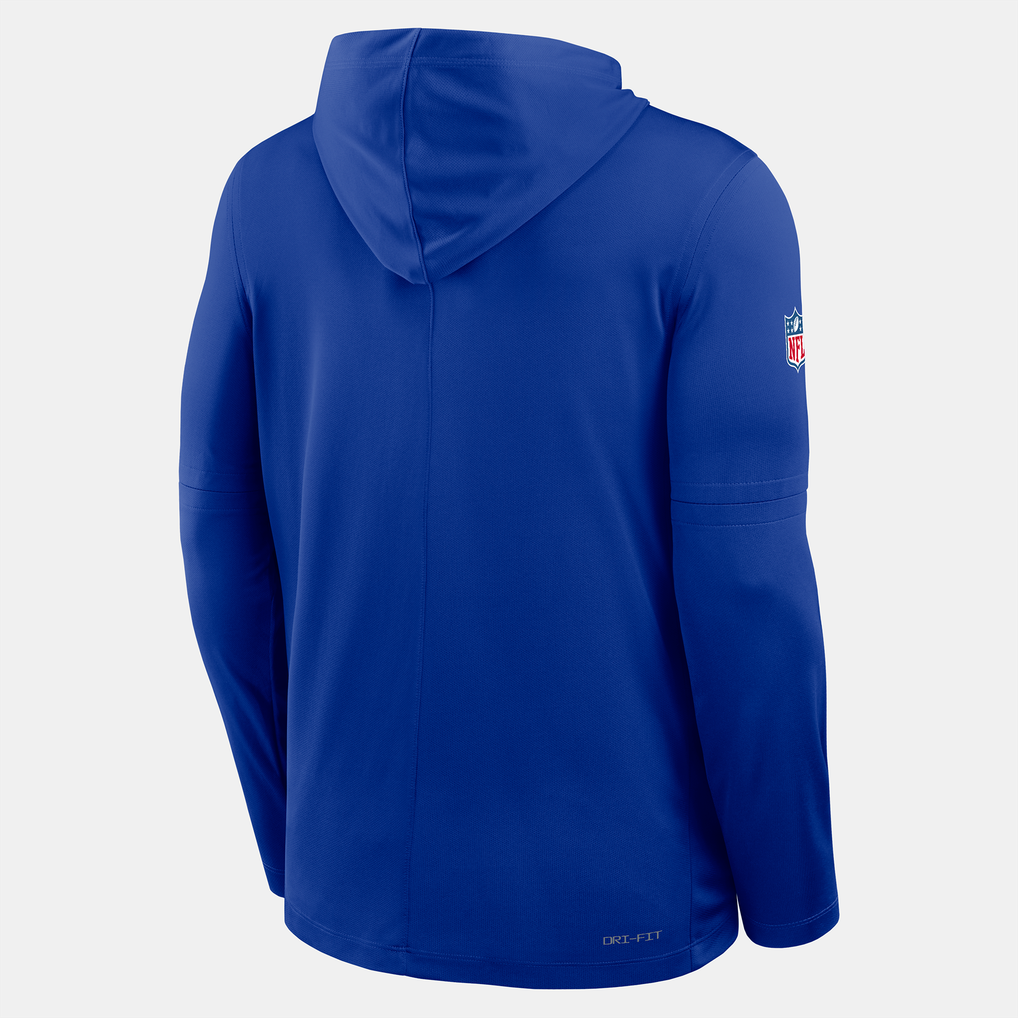 Men's Nike Royal Denver Broncos Sideline Alternate Lightweight Long Sleeve Hooded Dri-FIT T-Shirt
