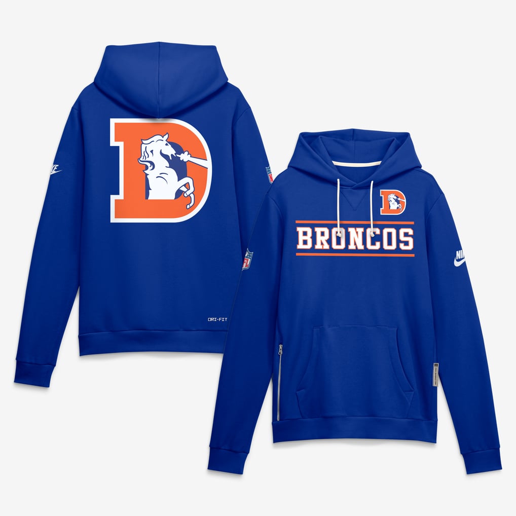 Men's Nike Royal Denver Broncos Standard Issue Replay Officials Alternate Dri-FIT Hoodie