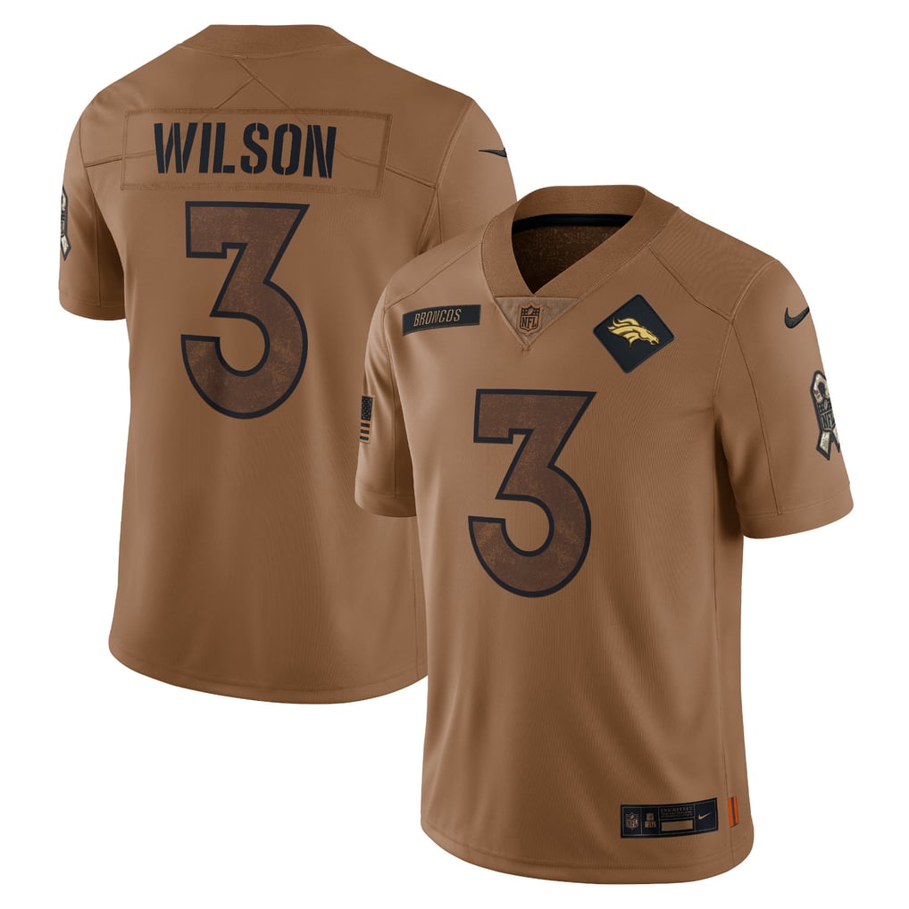 Men's Nike Russell Wilson Brown Denver Broncos Salute To Service Limited Jersey