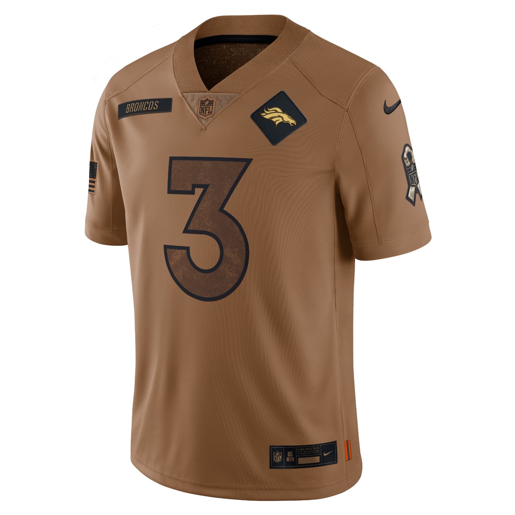 Men's Nike Russell Wilson Brown Denver Broncos Salute To Service Limited Jersey