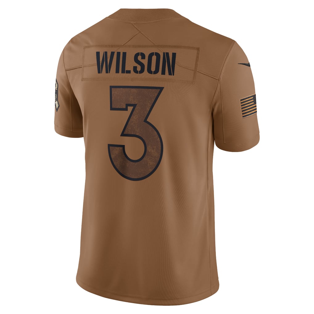 Men's Nike Russell Wilson Brown Denver Broncos Salute To Service Limited Jersey