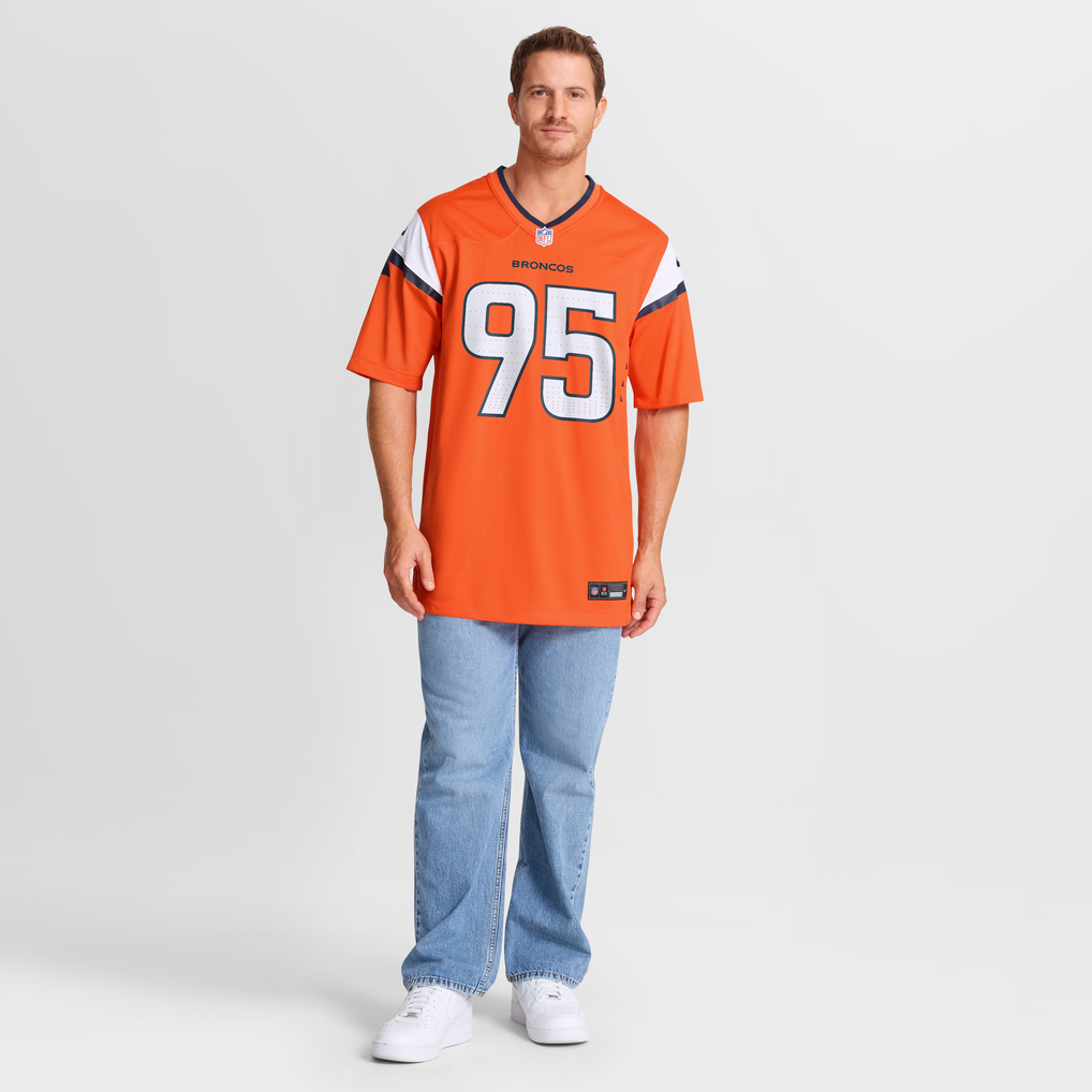 Men's Nike Sai'vion Jones  Orange Denver Broncos Team Game Jersey