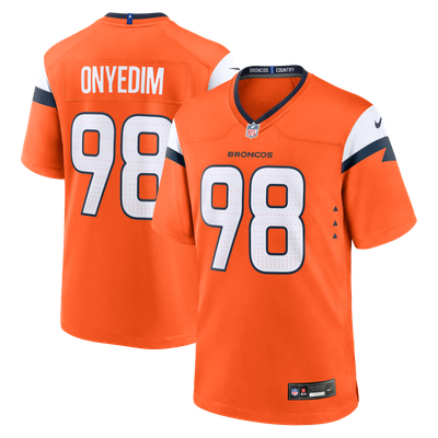 Tyler Onyedim Denver Broncos Nike Game Jersey - Orange
