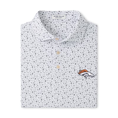 Denver Broncos Peter Millar Kick Off Performance Jersey Polo - Gray