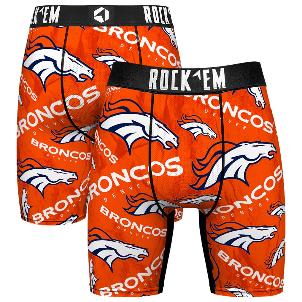 Men's Rock Em  Orange Denver Broncos Logo Boxer Briefs