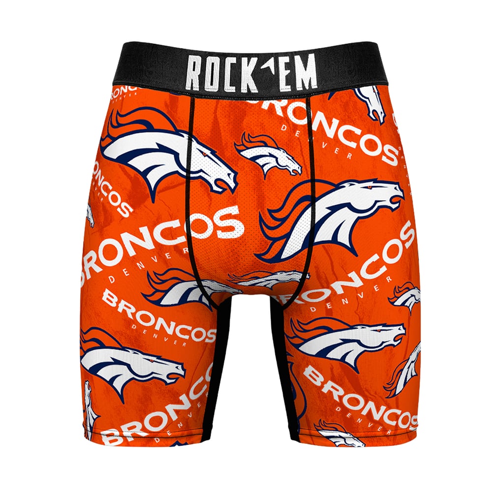 Men's Rock Em  Orange Denver Broncos Logo Boxer Briefs