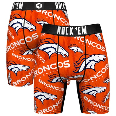  Denver Broncos Rock Em Logo Boxer Briefs - Orange