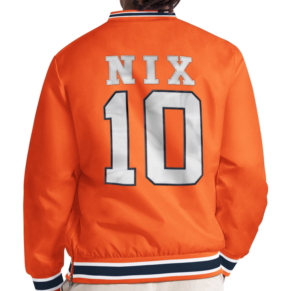 Bo Nix Denver Broncos Starter Player Layer V-Neck Pullover - Orange