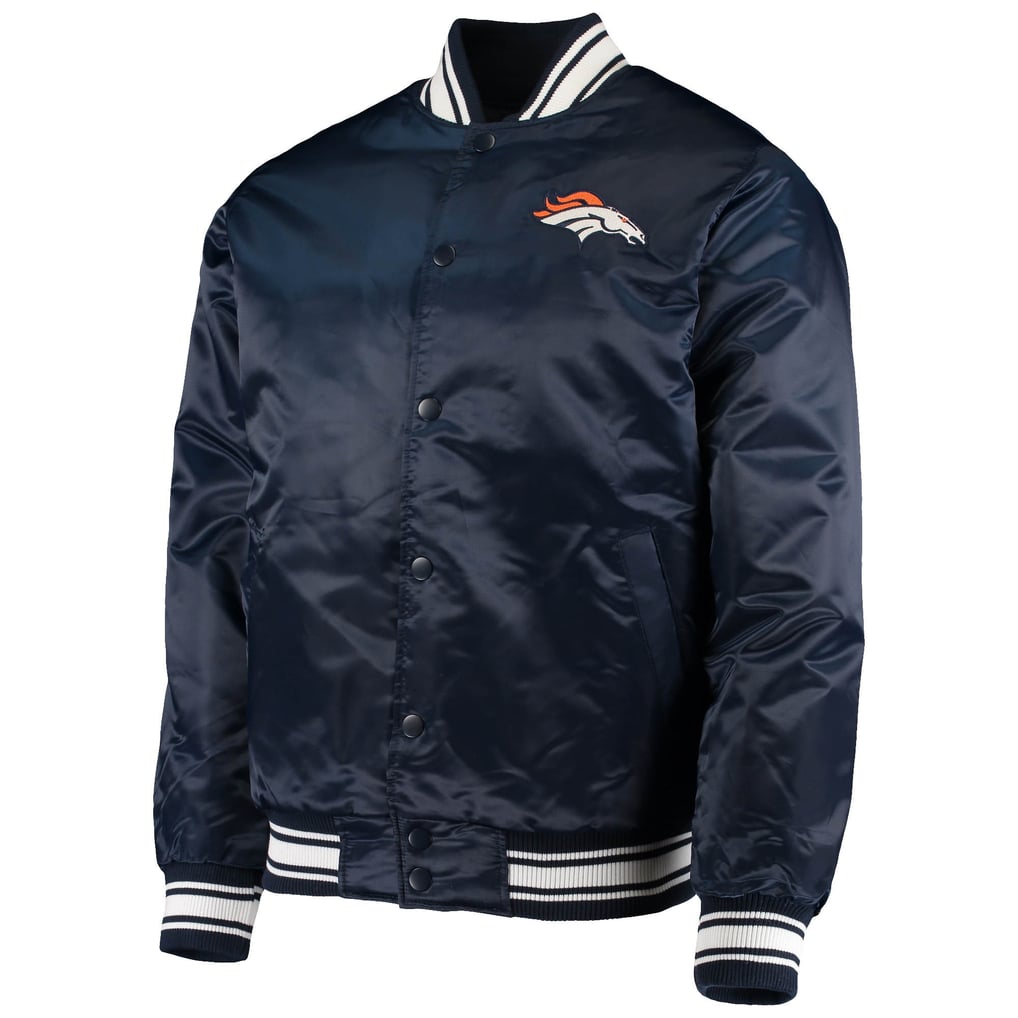 Denver Broncos Starter Locker Room Satin Varsity Full-Snap Jacket - Navy