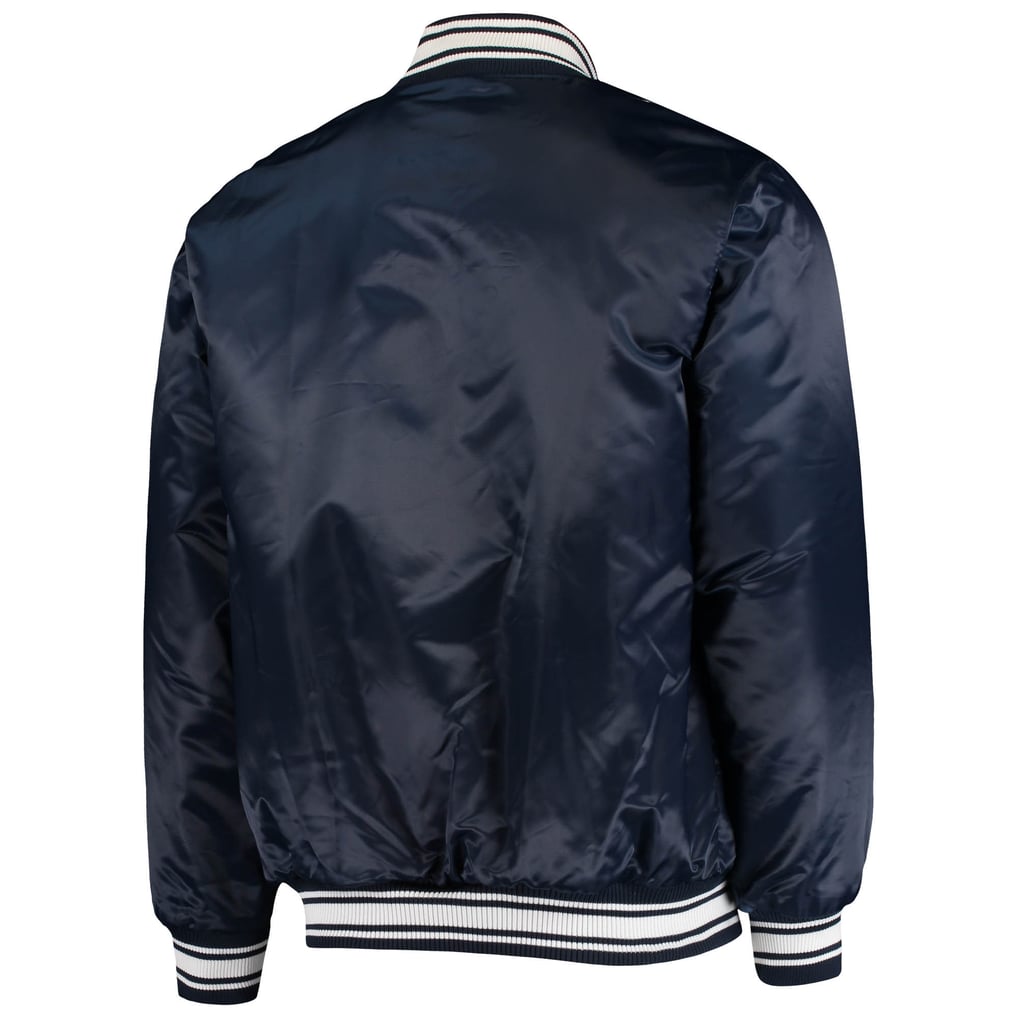 Denver Broncos Starter Locker Room Satin Varsity Full-Snap Jacket - Navy