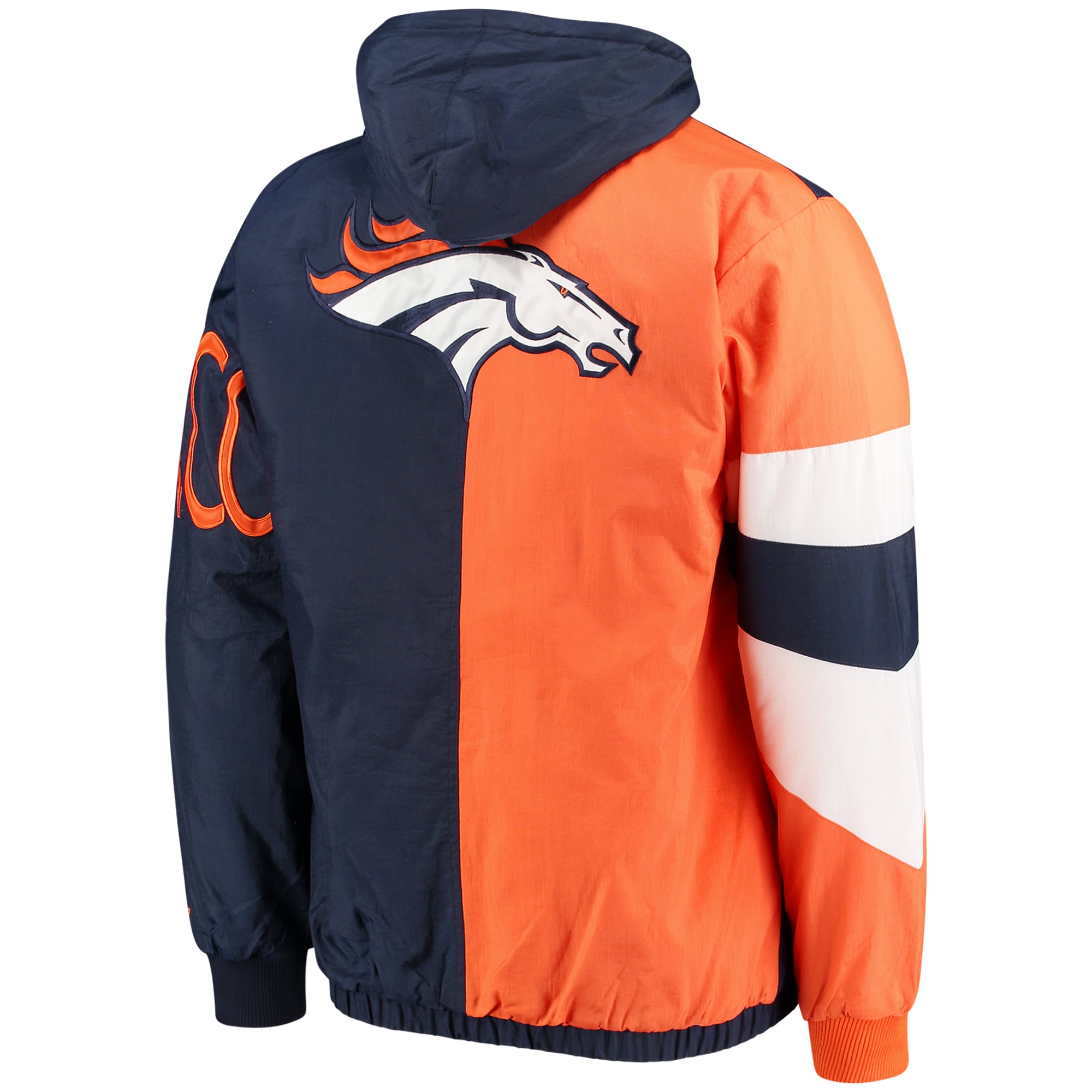 Men's Starter Navy/Orange Denver Broncos Knockout Full-Zip Jacket