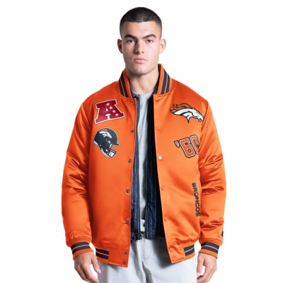 Denver Broncos Starter Elite Full Snap Varsity Jacket - Orange