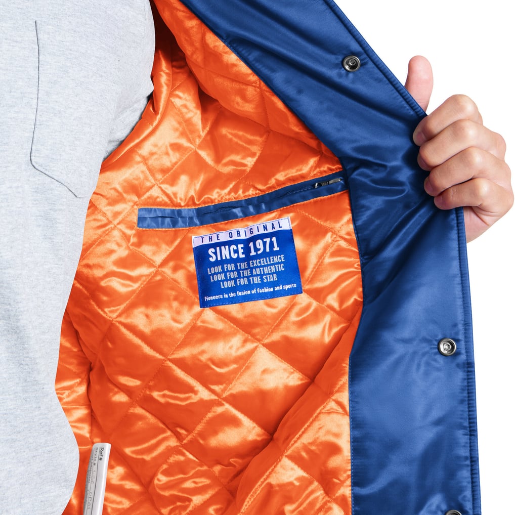 Denver Broncos Starter Courtside Varsity Retro Logo Full Snap Jacket - Royal