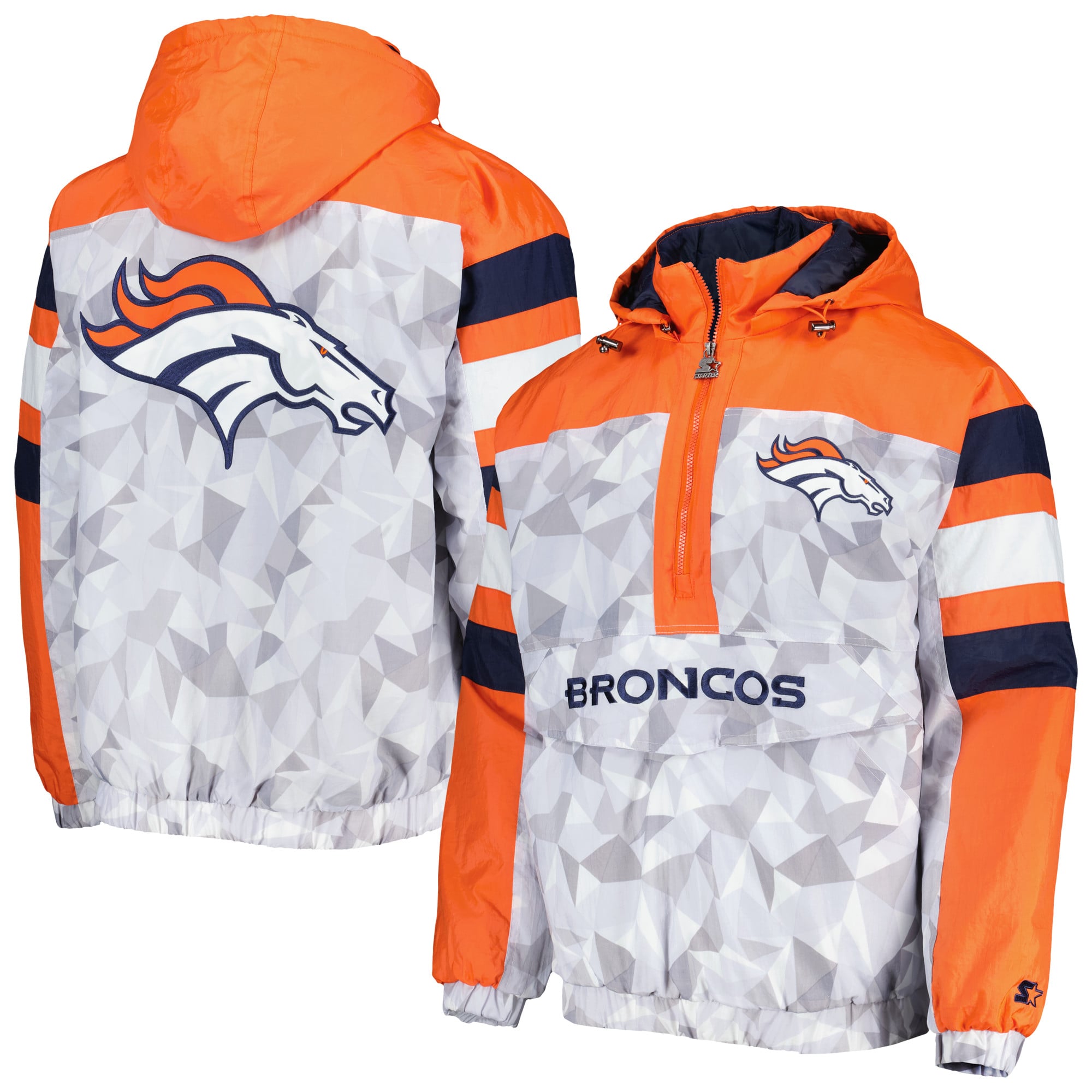Men's Starter White/Orange Denver Broncos Thursday Night Gridiron