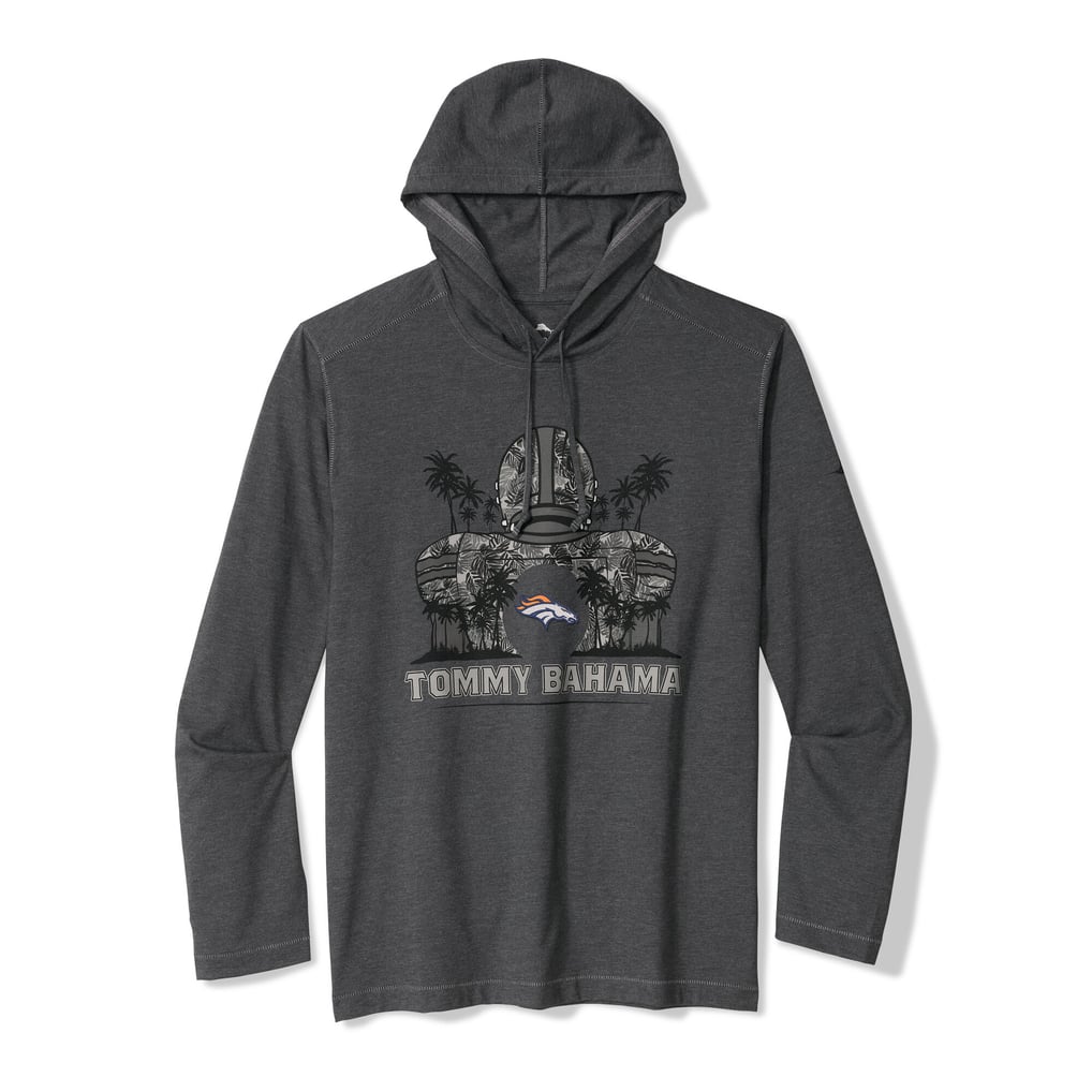 Men's Tommy Bahama Black Denver Broncos Backfield Bay Pullover Hoodie