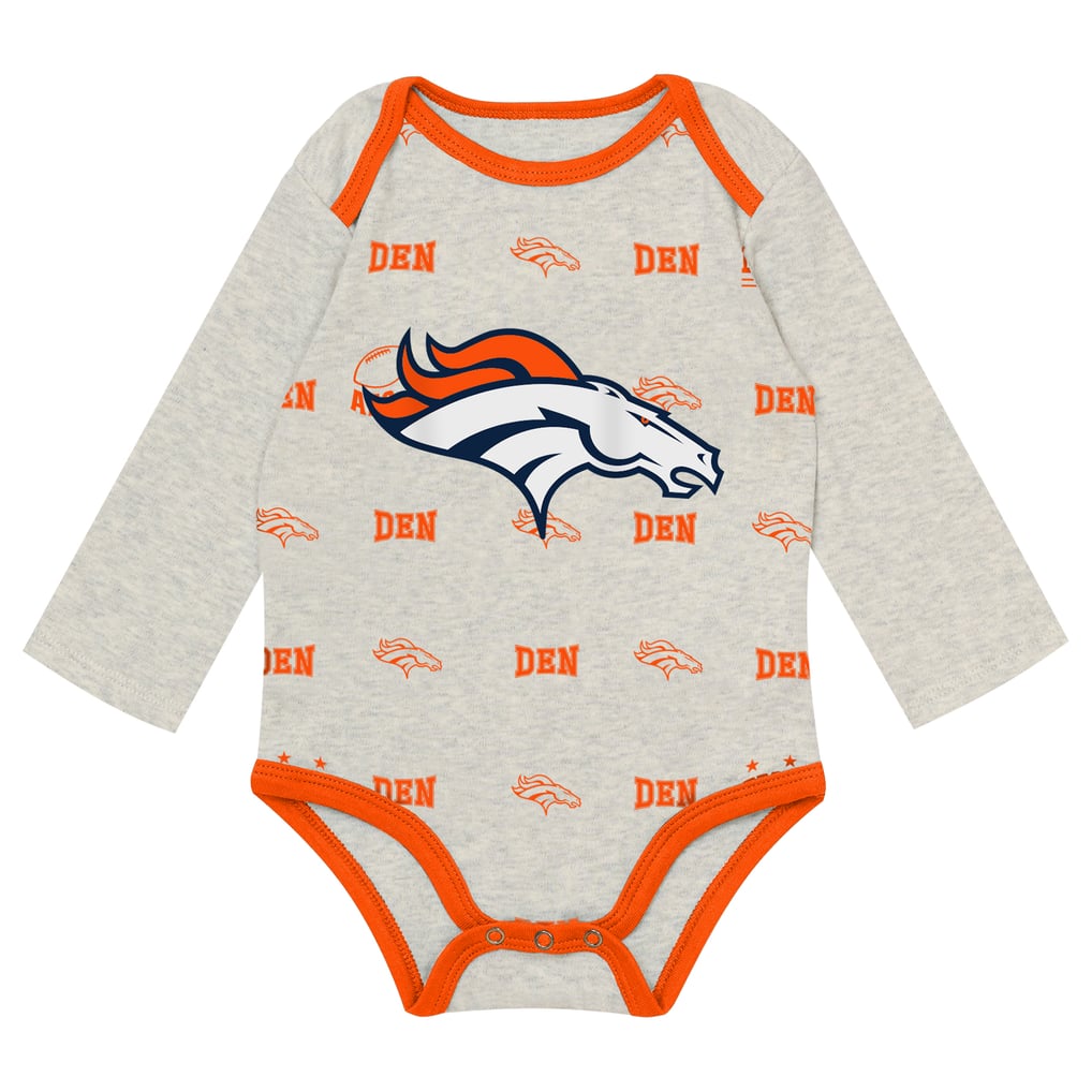 Newborn Outerstuff Heather Gray Denver Broncos Huddles & Giggles 3-Piece Pant and Hat Set