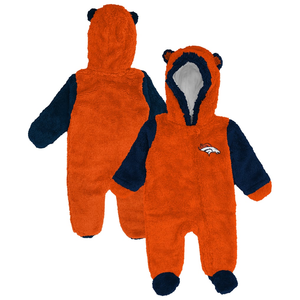 Newborn Outerstuff  Orange Denver Broncos Teddy Fleece Bunting Full-Zip Sleeper