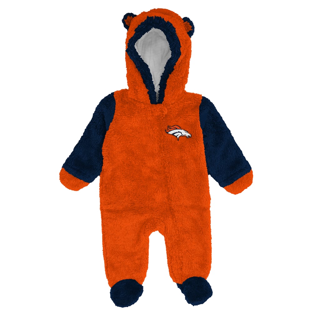Newborn Outerstuff  Orange Denver Broncos Teddy Fleece Bunting Full-Zip Sleeper
