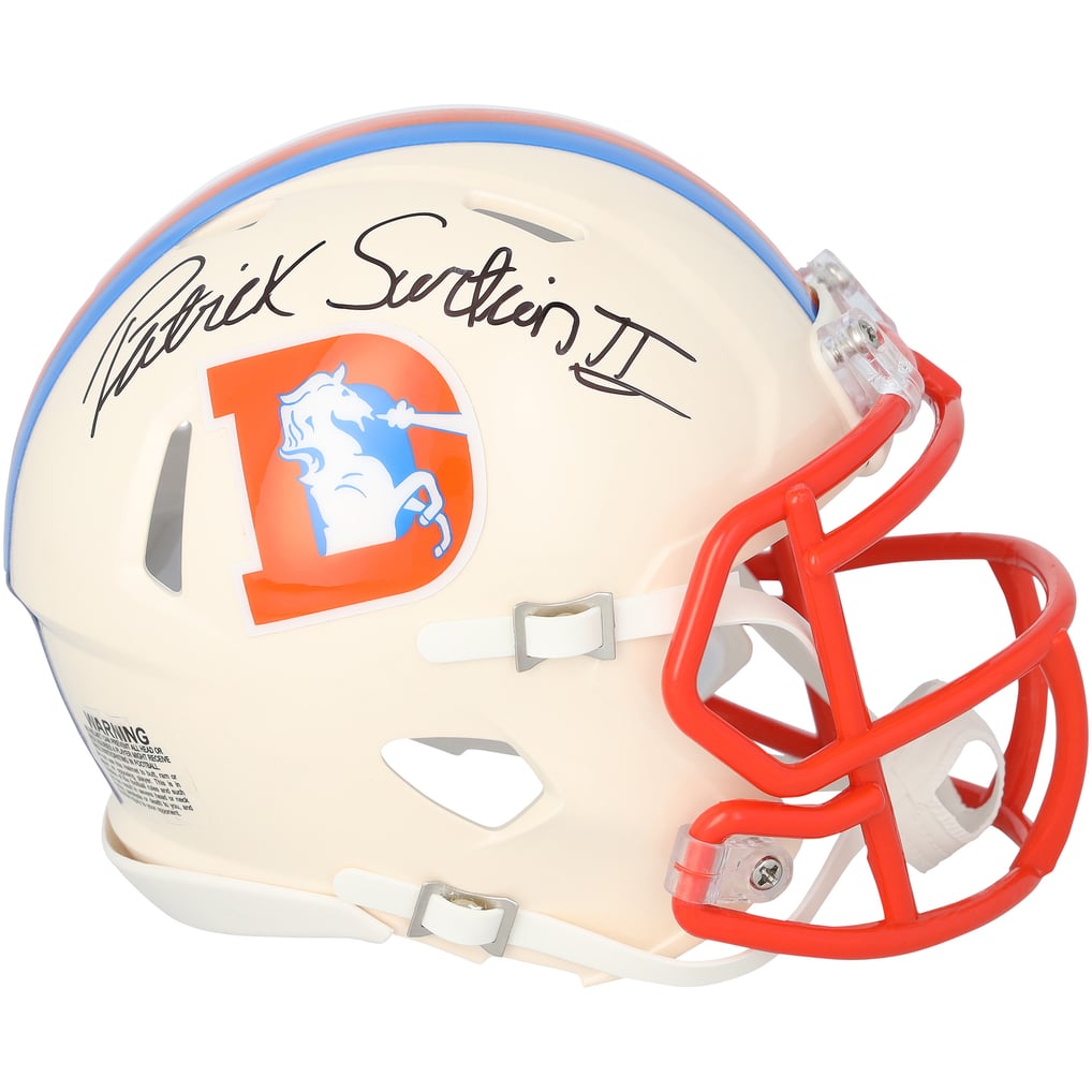 Patrick Surtain II Denver Broncos Autographed Riddell Retro Speed Mini Helmet  