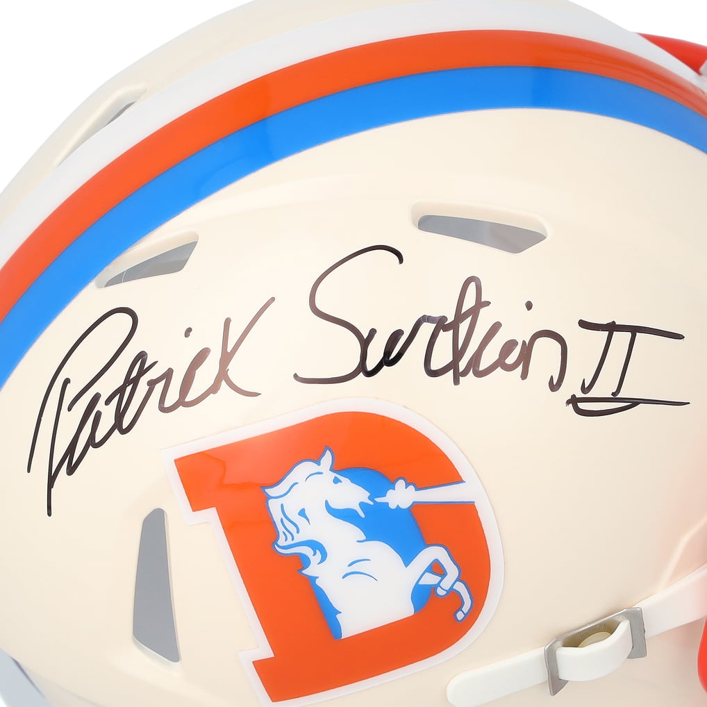 Patrick Surtain II Denver Broncos Autographed Riddell Retro Speed Mini Helmet  