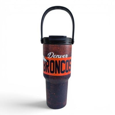 Denver Broncos Pegasus 24oz. Speckled Gradient Stainless Steel Dual Top Water Bottle