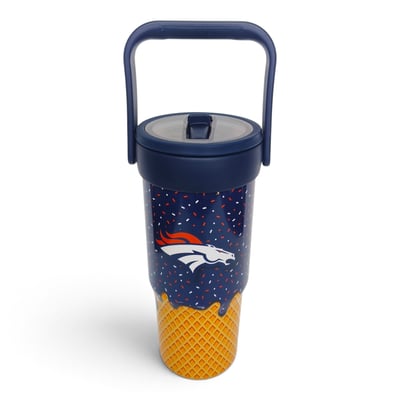 Denver Broncos Pegasus 32oz. Ice Cream Logo Cone Stainless Steel ProCarry Tumbler