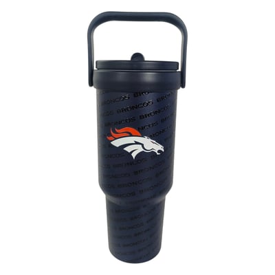 Denver Broncos Pegasus 40oz. 5-D Logo Wordmark Stainless Steel ProCarry Tumbler