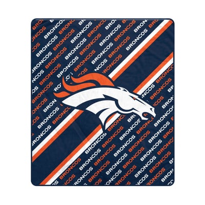Denver Broncos Pegasus 60" x 70" Diagonal Lined Wordmark Ultra Soft Blanket