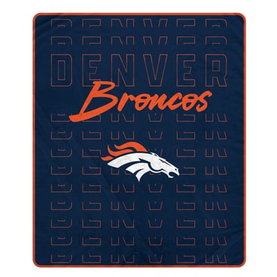 Denver Broncos Pegasus Echo Script Fade 50" x 60" Ultra Soft Throw Blanket