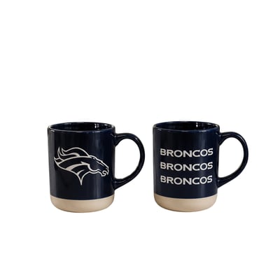 Denver Broncos Pegasus Two-Piece 14oz. Echo Logo Ceramic Mug Set