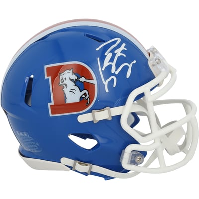 Peyton Manning Denver Broncos Autographed Fanatics Authentic Riddell 1975-1996 Throwback Speed Mini Helmet 