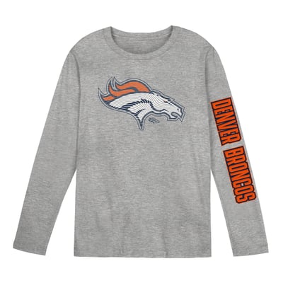 Denver Broncos Outerstuff Preschool Air Raid Long Sleeve T-Shirt - Gray