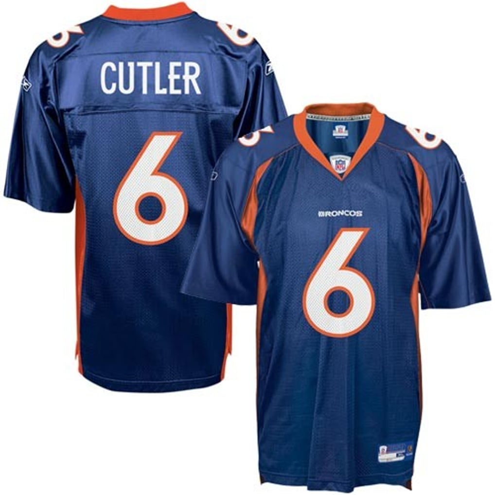 Reebok NFL Equipment Denver Broncos #6 Jay Cutler Navy  display picture 1