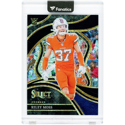 Riley Moss Denver Broncos 2023 Panini Select Black Mojo Prizm #222 #1/1 Rookie Card