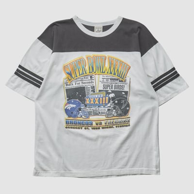 Super Bowl XXXIII Alore 1999 T-shirt - White - 2XL by Fanatics Real Vintage