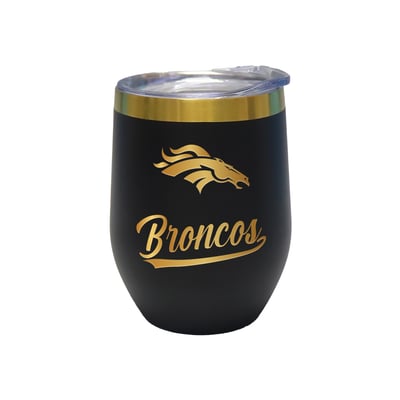 Denver Broncos The Memory Company 12oz. Stainless Steel Gold Lettering Stemless Wine Tumbler